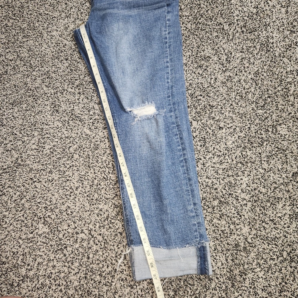 kut from the kloth catherine boyfriend Cropped Ankle Rolled Hem Jeans Women's 12 - Picture 5 of 6